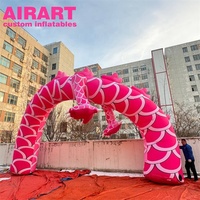 2024 nouveau modèle dragon chinois gonflable rose, combinaison de dragon de boule gonflable géante pour la décoration extérieure