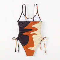 Dames High Cut Solid 1-delige strandjurk bikiniset Eco-vriendelijk Anti-UV Ademend Plus Size OEM Service Front Logo