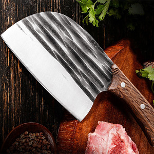 Cuchillo de cocina con mango de madera y cabeza redonda, 3.0 mm de grosor, cuchillo de doble propósito (para picar y rebanar), ABS afilado, apto para ambos usos. - Product Image 4