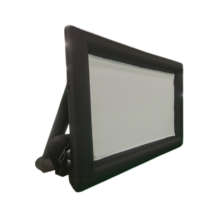 Écran de cinéma gonflable extérieur de 16 pieds, prêt à l'emploi en usine, pour publicité, projecteur, fêtes de famille, tissu BLACK CRYSTAL - Product Image 2