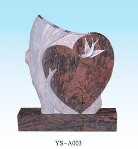 Monument architectural en granit en forme de cœur, pierre tombale traditionnelle chinoise, fabriqué au Vietnam - Product Image 3