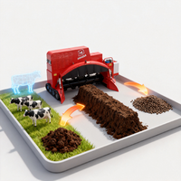 Machine à retourner le compost autopropulsée pour la fermentation d'engrais organiques à partir de fumier d'élevage et de boues