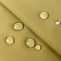 Tissu léger en nylon 66 à carreaux 20D 0,1 cm, film PU composite et tricot de nylon, tissu 3 couches pour veste HardShell