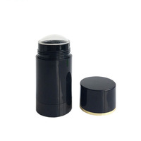 75g 50g 30g Récipient de déodorant rond en plastique noir mat pour barres de baume de sport Bâton de lotion