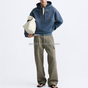 Qualité Plus Size Boxy Washed Hoodies Personnalisé Marque Used Hoodie Unisexe Personnalisé Heavyweight Heavy Cotton Blank Hoodie - Product Image 4