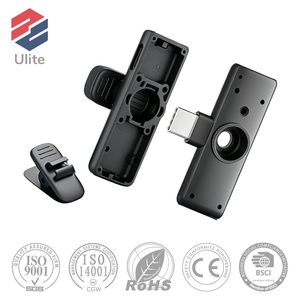 Boîtier personnalisé pour micro-cravate en ABS moulé par injection, avec logo imprimé par tampographie, coque de micro à revers, boîtier plastique sur mesure, fabricant certifié ISO9001 - Product Image 1