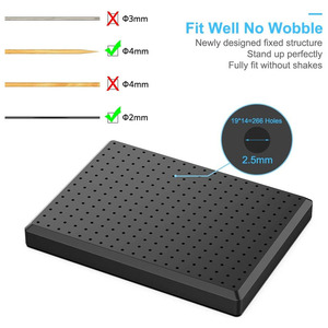Ensemble de pinces crocodiles avec support à embout en caoutchouc pour peinture de modèles, pièces d'outils d'aérographe, base en plastique durable - Product Image 3