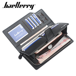 Baellerry Men's <b>Long</b> Wallet Pu Leather Large Capacity Zipper Clutch <b>Bag</b> For Everyday Use - Product Image 1