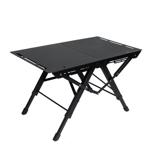 Yeni hafif alüminyum alaşım ayarlanabilir hız açık IGT açık kamp taktik katlanır masa dış mekan mobilyası 1-2 kişi - Product Image 5