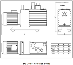 Pompa per vuoto a trasmissione diretta a 2 stadi TSVAC 1.5KW ad alta <span class=keywords><strong>pressione</strong></span> massima per condizionamento d'aria - Product Image 2