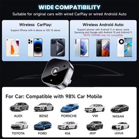 Adaptor CarPlay Nirkabel Android Auto, Upgrade dari Kabel ke Nirkabel, Plug and Play, Koneksi Cepat dan Stabil, Adaptor Mobil Mini Portabel
