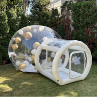 Ballons gonflables modernes maison à bulles dôme de fête de mariage transparent maison à bulles avec tunnel