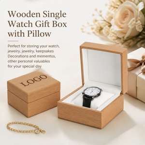 Wood <b>Watch</b> Storage Box Rectangle FSC Certified Made in Vietnam Custom Logo Laser Engraving Eco-Friendly Jewelry <b>Case</b> - Product Image 2