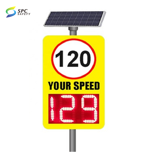Calles personalizadas Escuelas Estacionamientos Restricción de límite de velocidad con energía solar Señalización de advertencia LED Límite de velocidad solar Señal de tráfico - Product Image 5