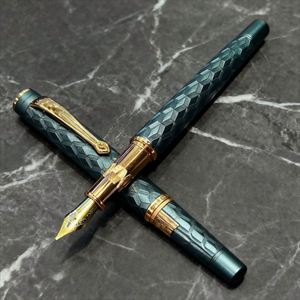 Custom Diamond Pattern Luxury Metal Business Fountain <b>Pen</b> Custom Logo 0.7mm Writing Width Corporate Gifts Marketing Student - Product Image 5