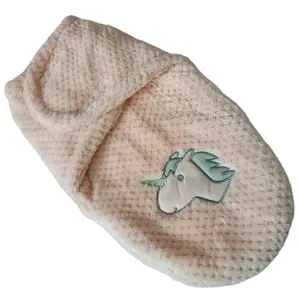 2024 Super Soft 100% Polyester Unicorn Pattern Baby Swaddle Wrap Blankets