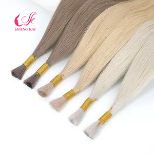 Wholesale Price Natural And Blonde Colors Bulk Human Hair Extensions Cuticle aligned human hair bulk Big Order Fast Processing