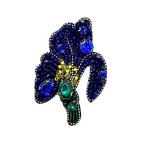 Patch à paillettes perlées fait à la main strass campanule appliques queue de canard fleur perlée pour vêtements de mode sacs chaussures décoration