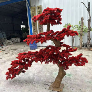 أشجار صناعية كبيرة، شجرة الصنوبر الأحمر للحدائق والديكور الخارجي، نباتات اصطناعية داخلية، شجرة كبيرة خضراء، شجرة كرز - Product Image 6