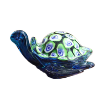 Petite tortue en verre créative moderne artisanat maison salon décoration salons poissons réservoir trophées tasses souvenirs cadeaux