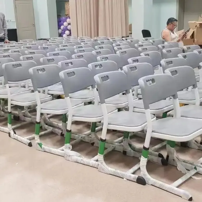 Học sinh trung học với điều chỉnh chiều cao đôi bàn ghế bán chạy nhất Modular MDF Bàn đồ nội thất bàn