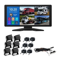 Système de surveillance de sécurité automobile AI Dash 360 View avec écran tactile, caméra de recul étanche, antivol et mode huile pour camions, bus et zones aveugles