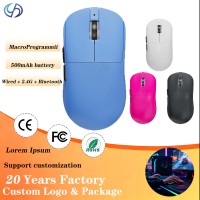 Nuevo Ratón Inalámbrico de Tres Modos con Carga Inalámbrica para Esports, Programación de Macros para Juegos. Ratón Ergonómico Ligero para Oficina