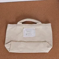 Sac fourre-tout personnalisé en toile de coton couleur naturelle, réutilisable, pour les courses et le shopping