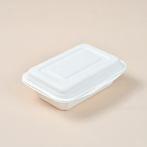 900ml 9 "tủ lạnh an toàn sinh thái thân thiện phân hủy sinh học 100% compostable lấy đi bao bì thực phẩm vỏ sò tái chế - Product Image 2