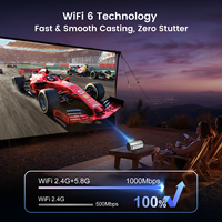 Projecteur Home Cinéma Kingsway KQ8 PRO 300 ANSI Lumens Type-C 1080P 5G WIFI6 Android 14.0 Allwinner H713 Auto Focus 4K Q8 PRO