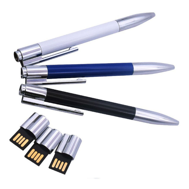 Custom Logo Usb Pen Drive Pen Shape 1GB 2GB 4GB 8GB 16GB 32GB 64GB 128GB Pendrive USB Gifts ABS USB Flash Drives Pen