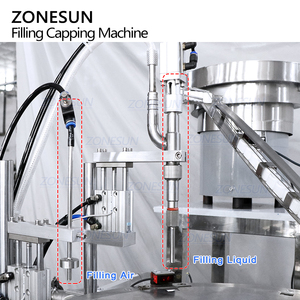 ZONESUN ZS-AFC12D Automatic Desktop <b>Laundry</b> Detergent Liquid Spout Pouch Bag Filling Capping Machine With Vibratory Bowl Sorter - Product Image 3