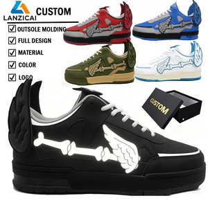 Zapatillas Deportivas Personalizadas de Lujo y Alta Calidad para Hombre y Mujer, Zapatos Casuales de Cuero para Skateboard, Diseño Personalizado, Impermeables - Product Image 1