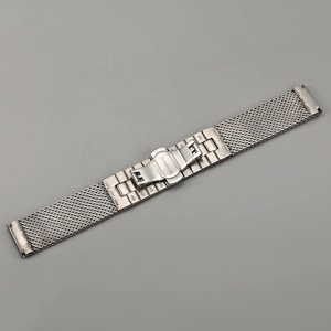 18mm 20mm 22mm <strong>24mm</strong> Stainless Steel Straight End Shark Mesh Extended <strong>Deployment</strong> <strong>Clasp</strong> Watch Strap Band Fit for SKX ROX Watches - Product Image 4
