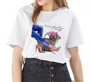 Summer custom logo simple women t-shirt - Product Image 5
