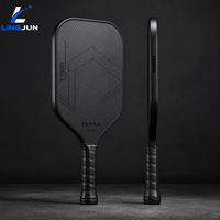Raquette de pickleball en fibre de carbone LingJun - Équipement sportif haute performance avec noyau en nid d'abeille T700 235g 420x190mm