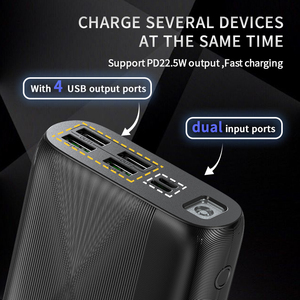 強力なLEDライト付き大容量<span class=keywords><strong>Lipo</strong></span>バッテリースリムパワーバンク30000mahパワーバンクポータブル充電器 - Product Image 5