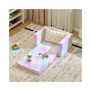 Canapé-lit pliable coloré en mousse compressée pour enfants et bébés, idéal pour le salon - Product Image 2