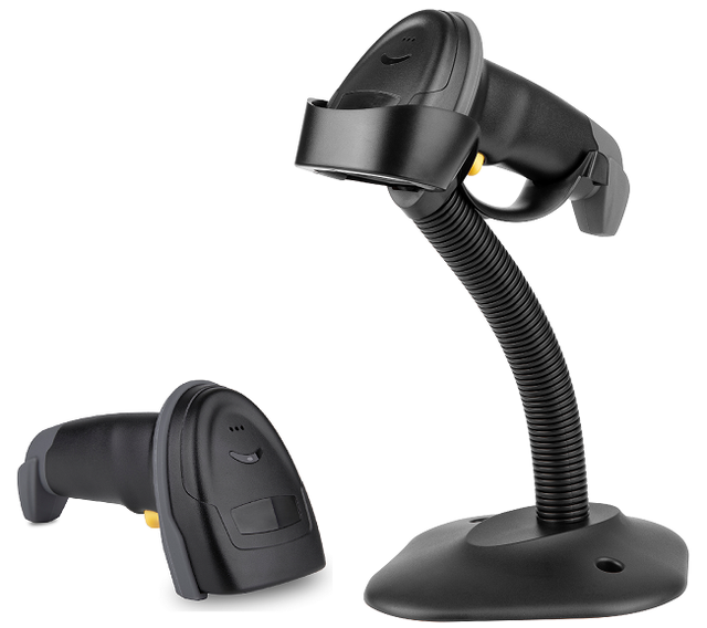 2d Barcode Scanner With Stand Automatic Sensing Scanning Qr Bar Code Reader for Mobile Payment