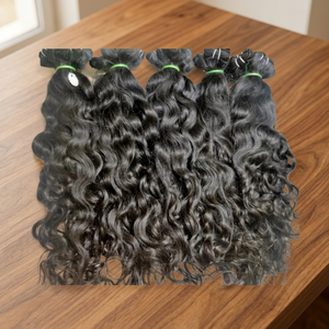 Meilleures ventes : Lots de cheveux humains vierges 100 % naturels, double trame machine, vente en gros, cheveux bouclés profonds - Product Image 1