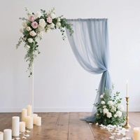 Voilages en Tulle Solide, Rideaux Transparents 100% Polyester Style Moderne pour Mariage, Fête, Événement Extérieur, Décoration de Fond, Installation au Plafond