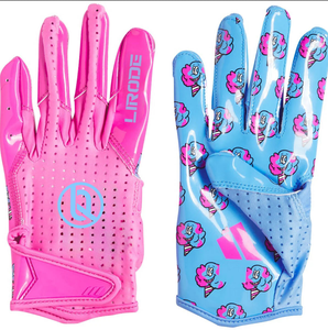 <span class=keywords><strong>Gants</strong></span> de football américain respirants pour jeunes, personnalisés, pour hommes, avec grip ultra-adhérent, pour toutes les conditions météorologiques - Product Image 1