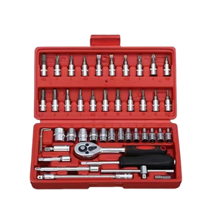 Conjunto Completo de Ferramentas de Mecânico com 46 Peças Kit de Reparo Automotivo Faça Você Mesmo com Chave de Soquete e Ferragens - Product Image 1