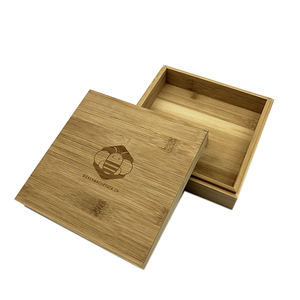 Custom Logo Wooden Bamboo Handmade Gift Box With Lid