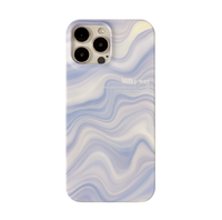 Nouvelle Coque Arrière de Téléphone Portable Antichoc en PC Motif Vague Bleue Design Luxe pour iPhone 17 15 14 16 13 12 11 Pro Max