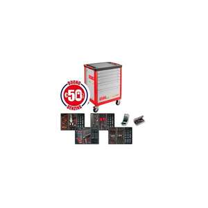 USAG - 05188107BB Armoire à rouleaux Sprint 518 S6V avec assortiment pour maintenance industrielle (181 pièces) ROLLING WORKSHOPS - Product Image 1