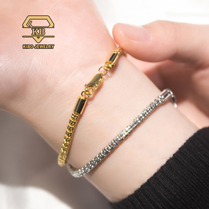 Cadena de Tenis de 3.4 mm Cadena Helada de Plata Esterlina 925 con Talla de Diamante Cadena Luna Helada para Hombres y Mujeres - Product Image 6