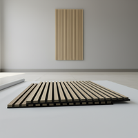 Panneau acoustique en bois insonorisant, panneau absorbant le son, décoration moderne en polyester, matériau MDF ignifuge et imperméable