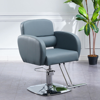 Chaise de salon de coiffure hydraulique pivotante en cuir synthétique avec design contemporain pour une utilisation en extérieur dans les hôpitaux, les écoles