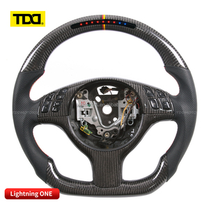 Volante de fibra de carbono TDD LED para BMW E46 M3 E53 X5X6 E70 E60 E71 E85 E86 E89 E90, volante de coche de fibra de carbono personalizado - Product Image 3
